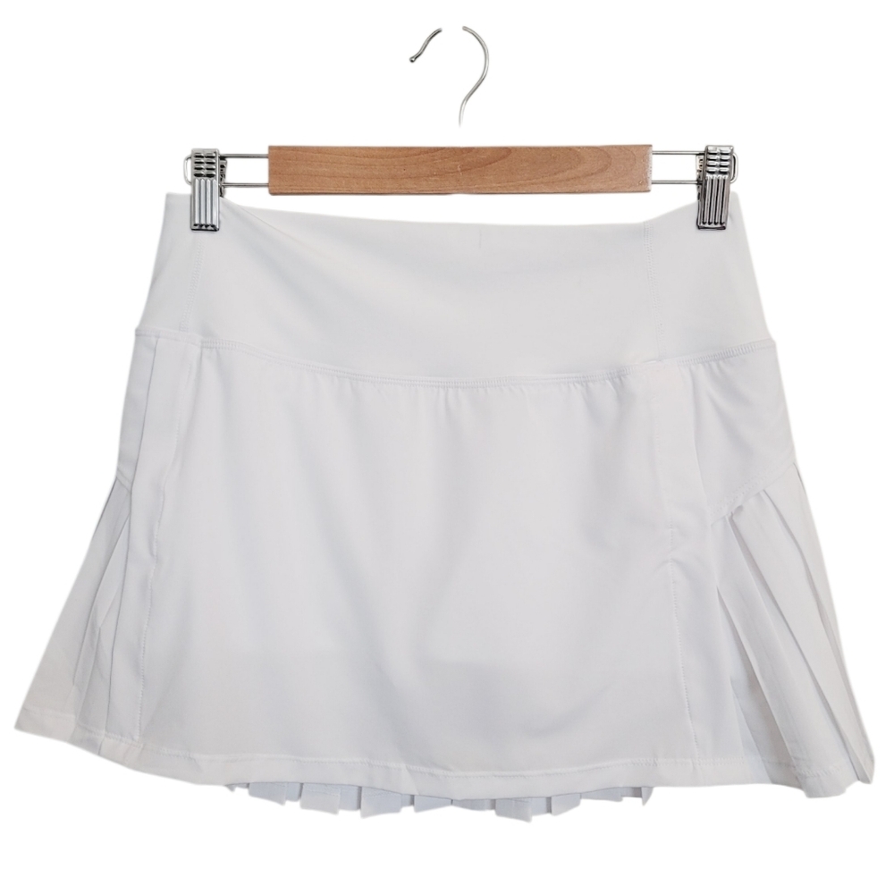 HALARA White Pleated Circle Skirt